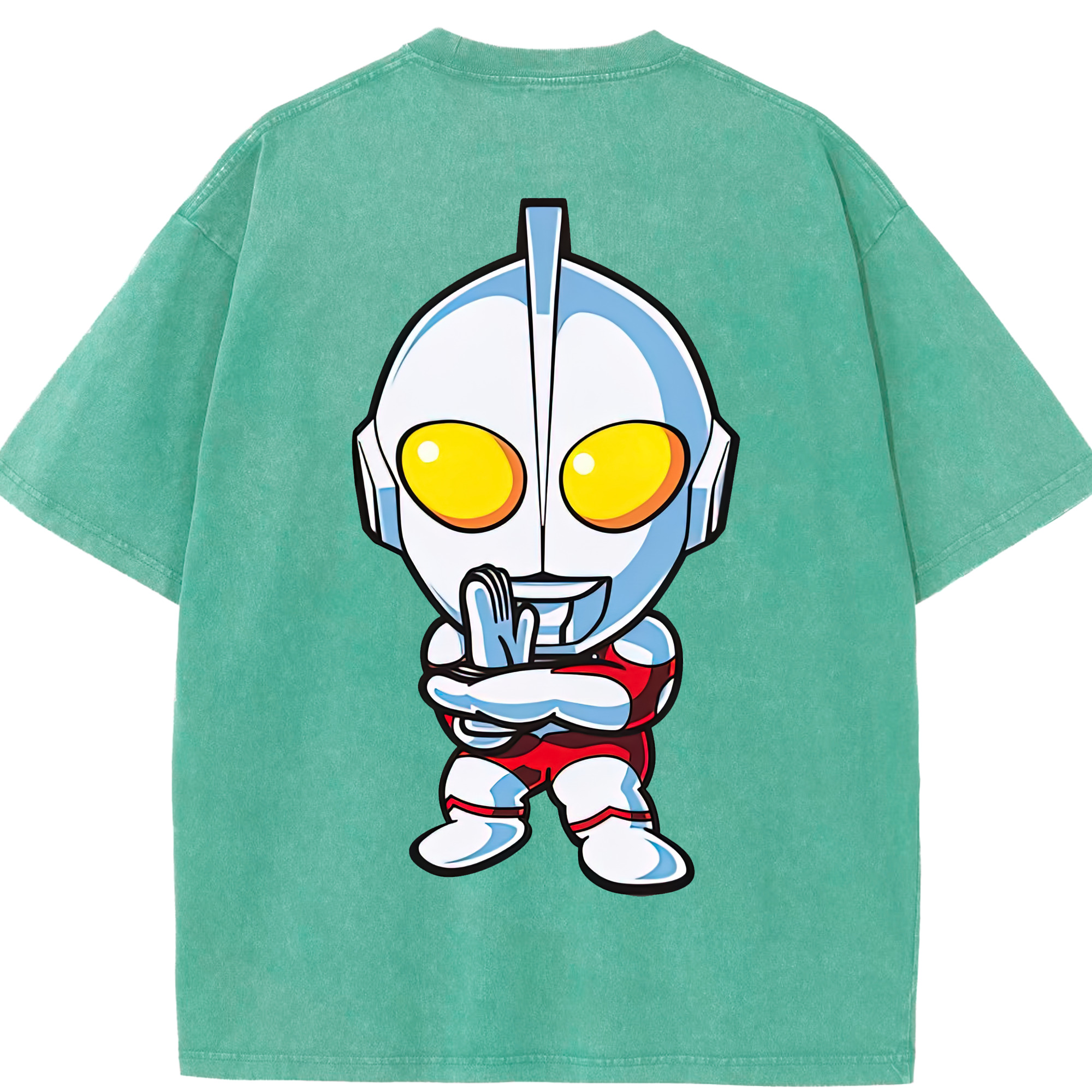 （画像用） ウルトラマン Ultraman 綿100% ヴィンテージ風 半袖Tシャツ（背面プリント）